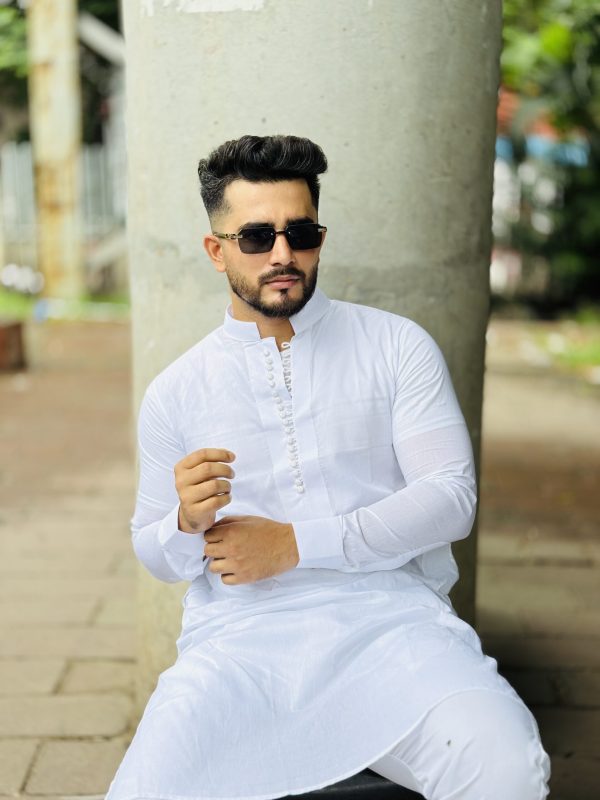 ২ পিস লুপ বাটন লাক্সারি পান্জাবী